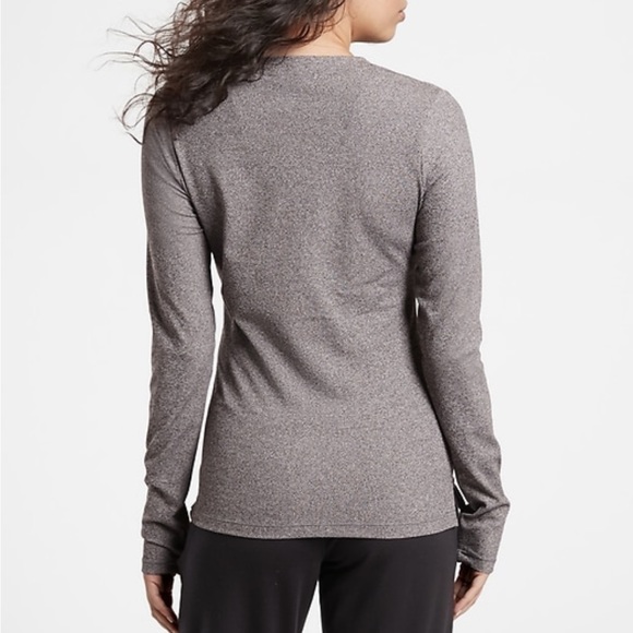 NWT Athleta Uptempo Ribbed Henley Top - Picture 2 of 7